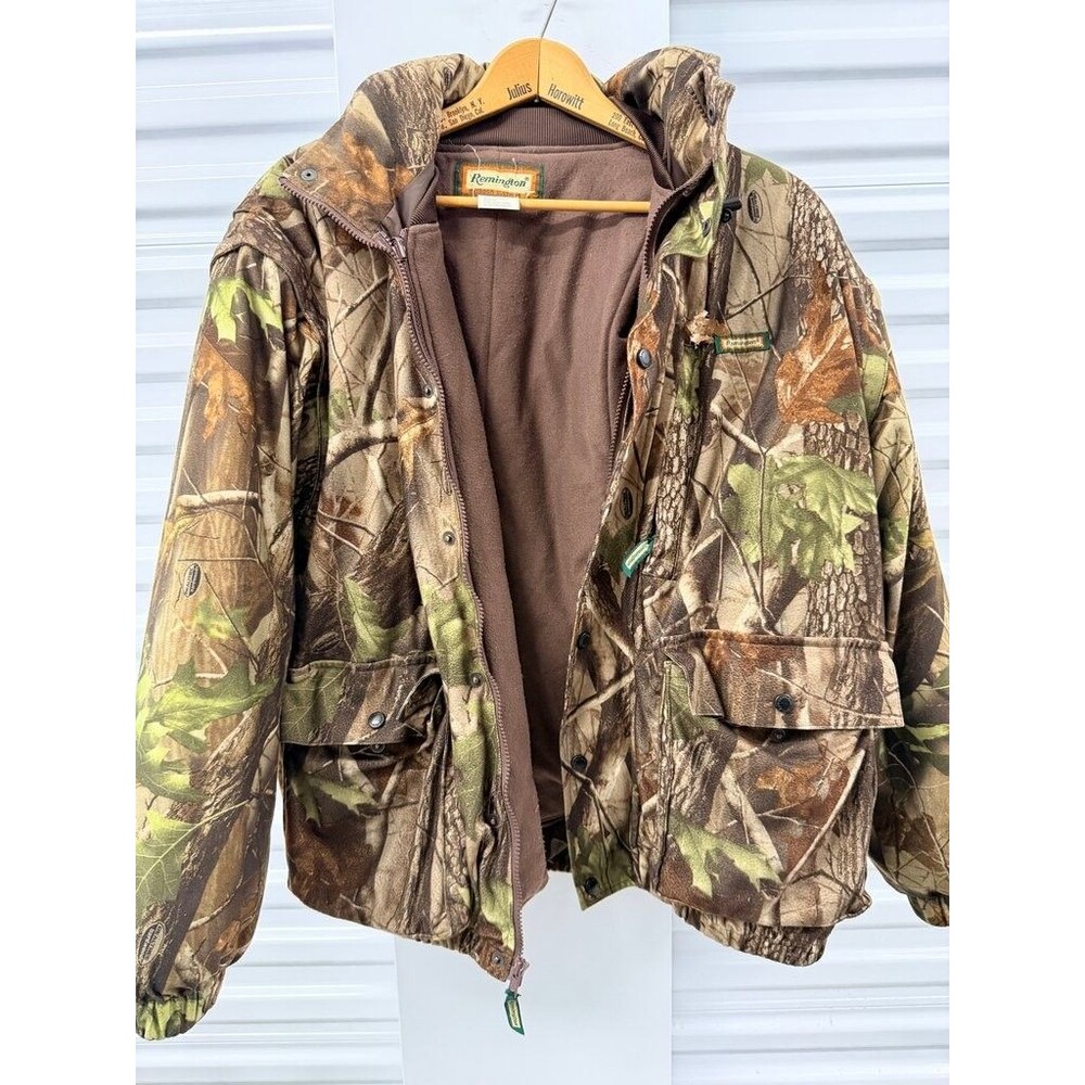Remington Men's XL Camouflage Hunting Jacket with Zip Out Liner and Hood